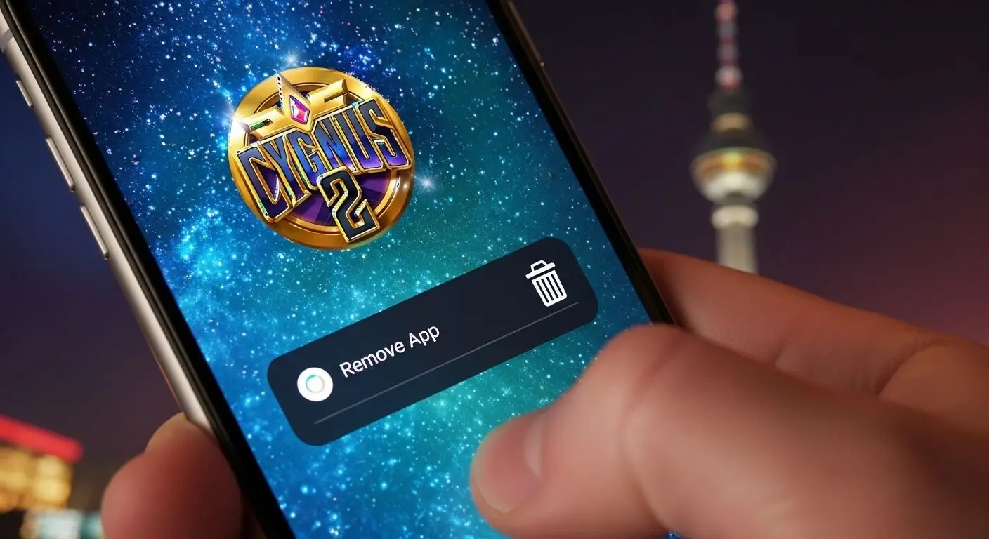 Teléfono inteligente con menú de desinstalación y símbolo español
